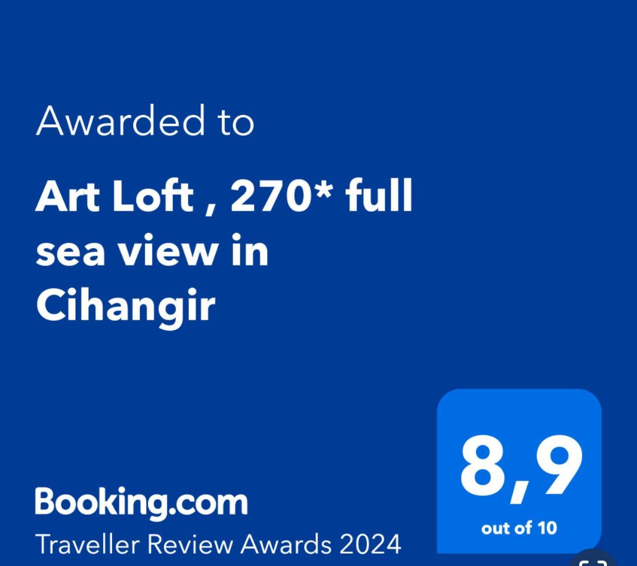 Art Loft , 270* Full Sea View In Cihangir Apartamento Istambul Exterior foto